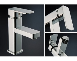 Vòi Lavabo nóng lạnh (Trụ vuông) Hợp kim - Hàng Cao cấp HVMMA ITALIA